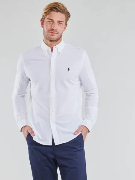 Polo Polo Ralph Lauren cu broderie alb