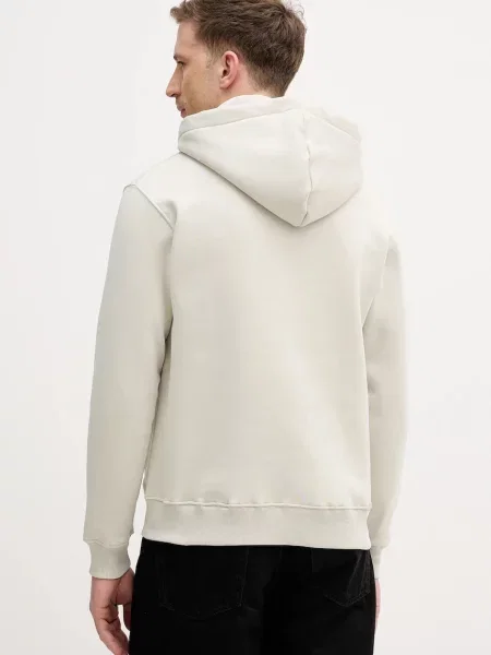Kapucnis melegítő felső Alpha Industries nyomtatás bézs