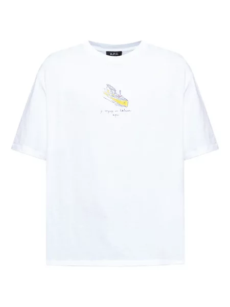 Tricou A.p.c. cu decolteu rotund alb