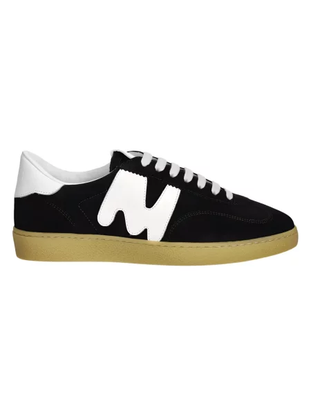 Sneakersy Msgm skórzane retro czarne