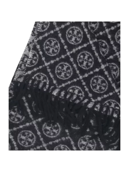 Szal Tory Burch wełniana czarna