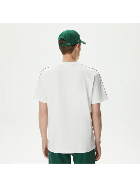 Футболка Lacoste с круглым вырезом белая