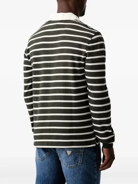 Tricou polo Guess cu dungi verde
