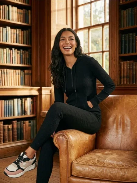 Ребристі легінси чорний