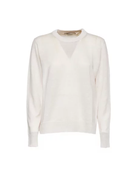 Lniany sweter Max Mara biały