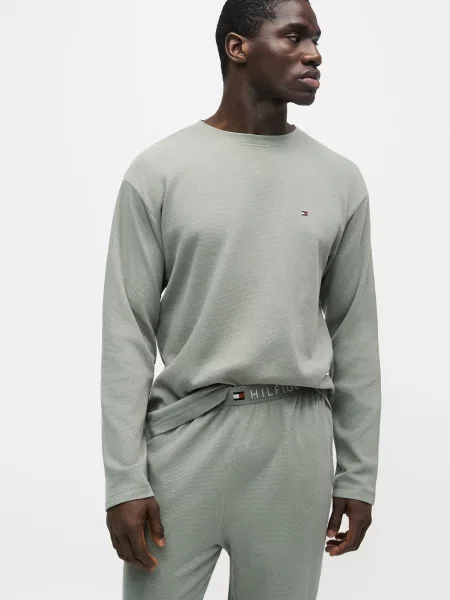 Tommy Hilfiger Underwear Dlhé pyžamo svetlozelená