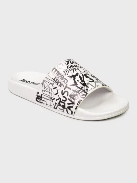 Шлепанцы Just Cavalli белые
