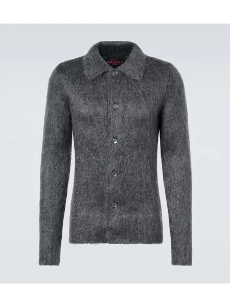 Cardigan Gucci de mohair gri