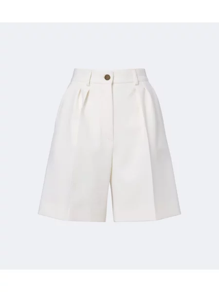 Bermude Max Mara de lână alb