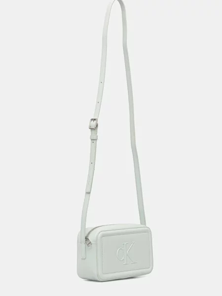 Crossbody torbica Calvin Klein iz umetnega usnja modra