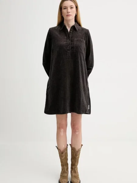 Вельветовое платье мини Marc O'polo коричневое