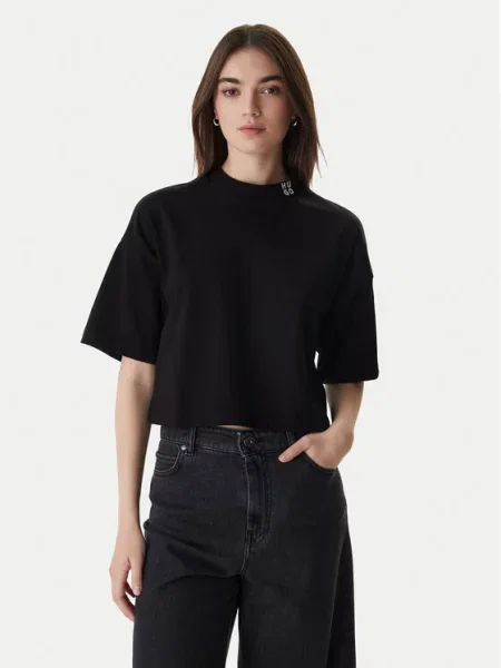 Kratka majica HUGO Damelody črna