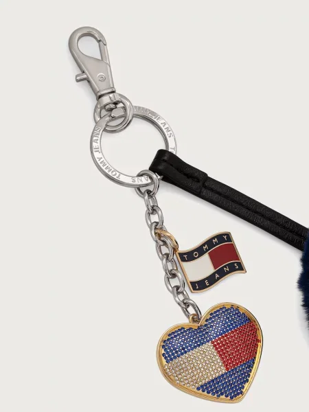 Tommy Jeans obesek za ključe črna