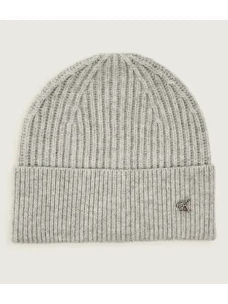 Calvin Klein Căciulă Ck Metal Wool Beanie gri
