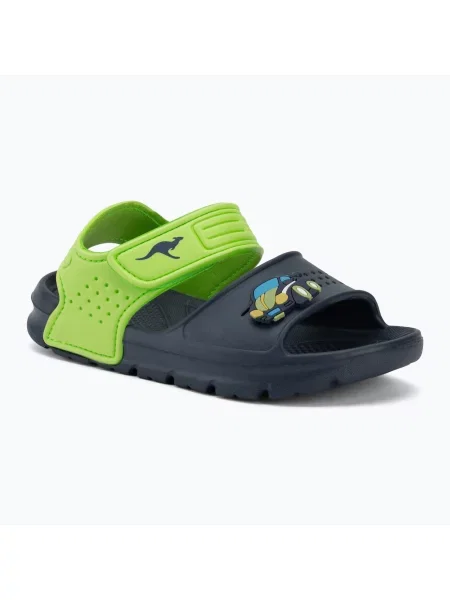 Gyerek szandálok Kangaroos KangaSwim II dark navy/lime. Méret: 23 EU haditengerészet