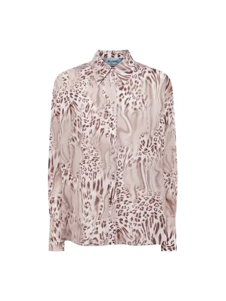 Koszula Blugirl z nadrukiem zwierzęcym brązowa