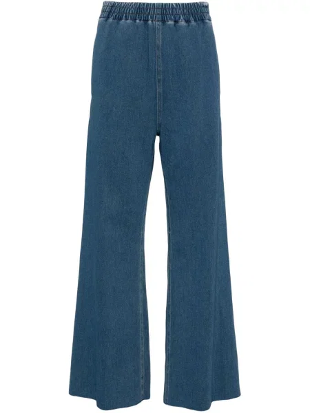 Pantaloni System din jerseu albastru