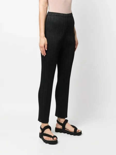 Slip on plisované pás kalhoty Pleats Please Issey Miyake černé