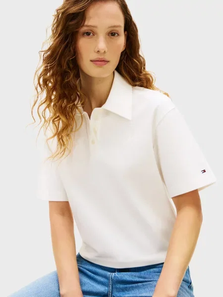 Поло Tommy Hilfiger біле