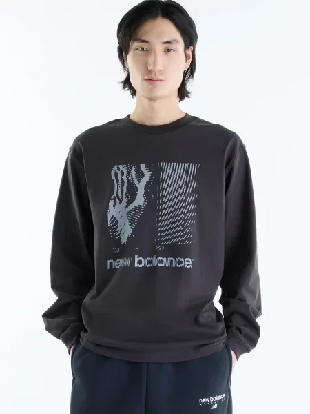 Лонгслів New Balance для бігу чорний
