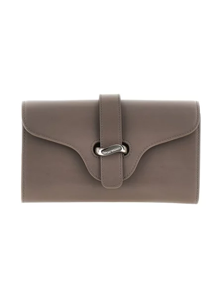 Kopertówka Emporio Armani skórzana szara