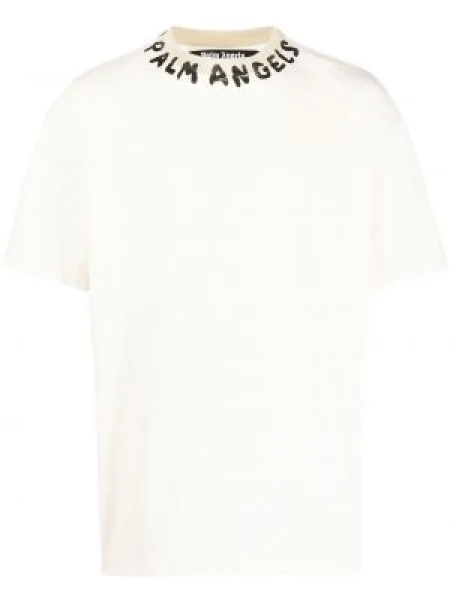 Tricou Palm Angels cu imagine alb