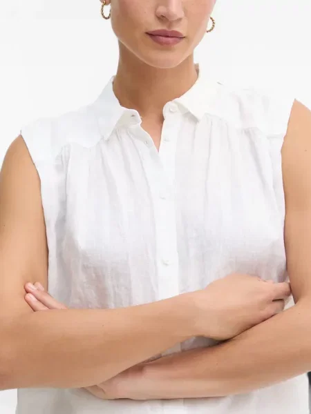 Cămașă Benetton fără mâneci alb