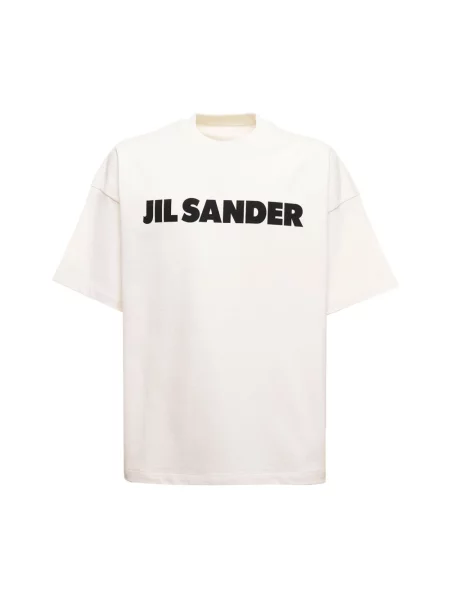 Koszulka Jil Sander z logo biała