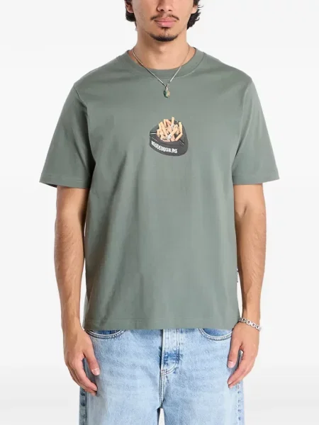 Tricou Wasted cu decolteu rotund verde