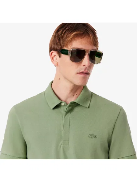 Поло Lacoste зеленое