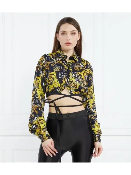 Versace Jeans Couture Bluză | Cropped Fit negru