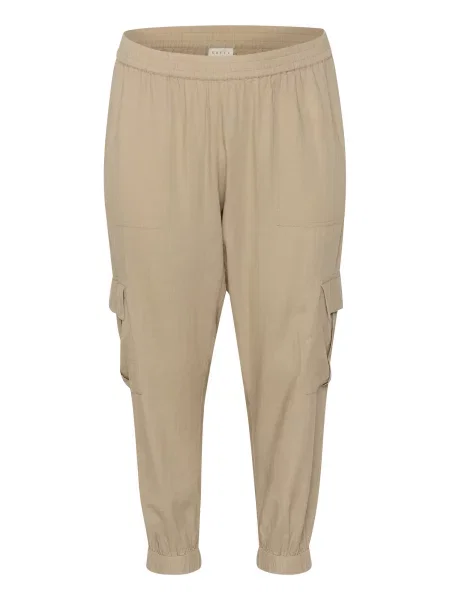 KAFFE CURVE Pantaloni cu Mille nisipiu