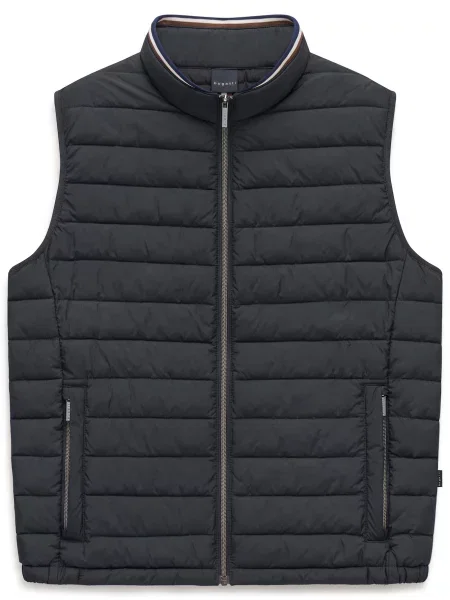 Bugatti Vestă bleumarin / maro deschis alb