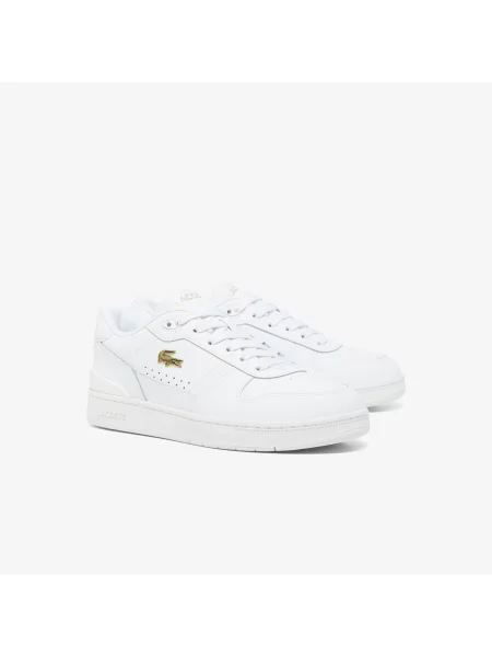Lacoste Skórzane Sneakersy T-Clip Set białe