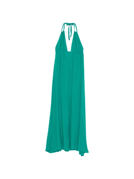 Rochie maxi Moutaki cu gât halter verde