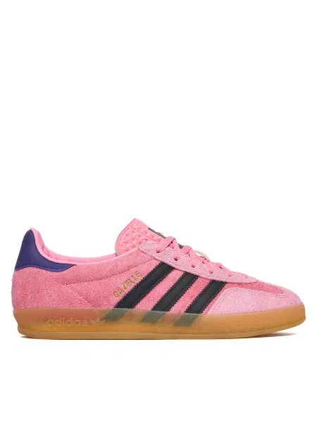 Велурени маратонки adidas Originals Gazelle Indoor розово