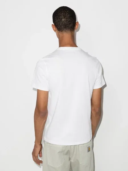 Pijamale Polo Ralph Lauren cu imagine scurtă alb