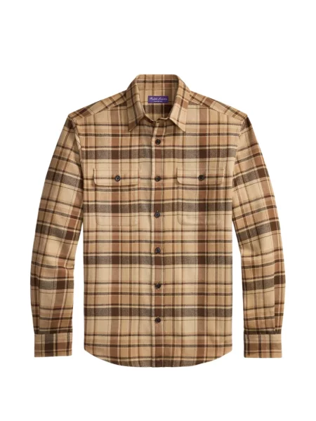 Cămașă Ralph Lauren Purple Label în carouri violet