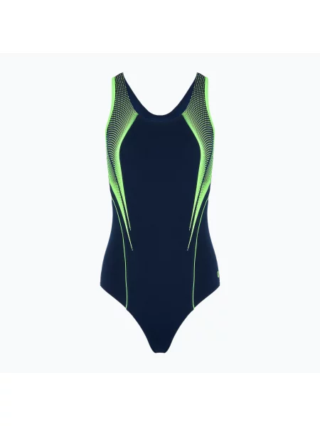 Дамски бански от една част RAS Cleo Classic Back navy синьо