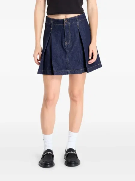 Fustă din denim Calvin Klein albastru