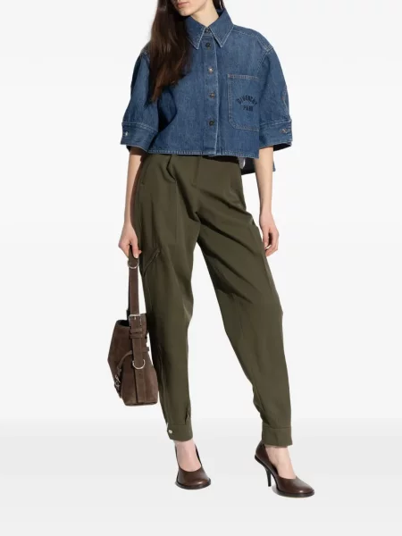 Pantaloni Givenchy plisate verde