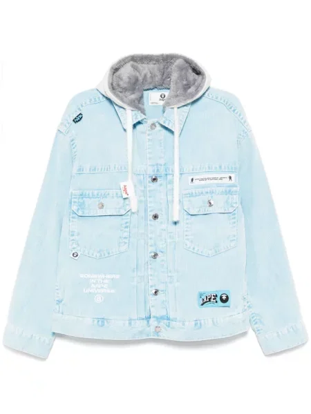Geacă Aape By A Bathing Ape cu glugă albastru