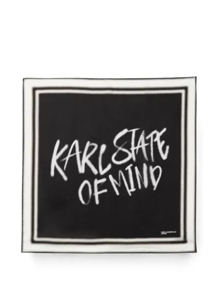 Fular Karl Lagerfeld Jeans cu imagine negru