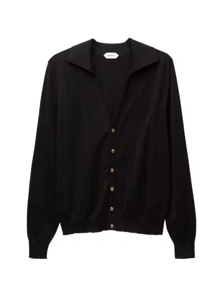 Tricou polo Versace de mătase negru