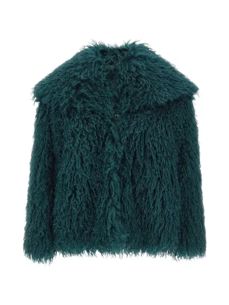 Palton de blană Kaos cu blană verde