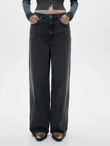 Прямі джинси MANGO чорний
