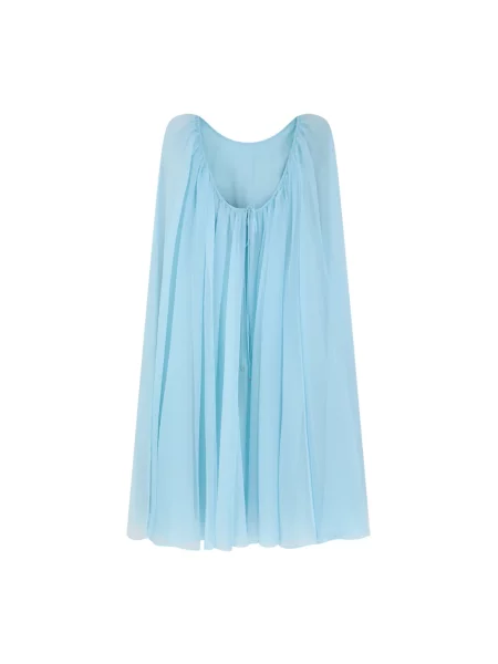 Sukienka Max Mara szyfonowa niebieska