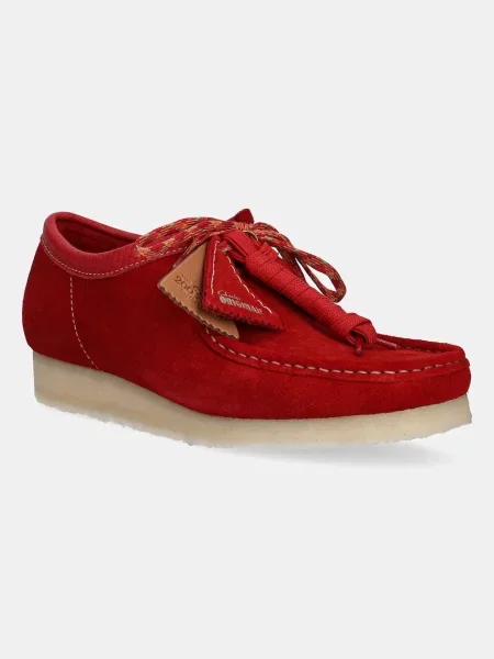 Mokasyny Clarks Originals skórzane czerwone
