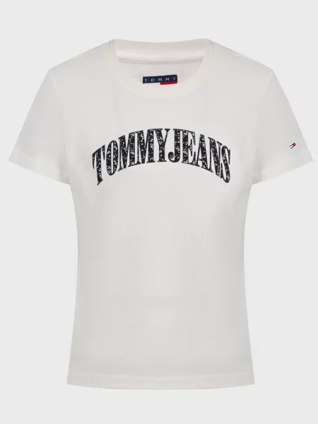 Футболка Tommy Jeans в квіточку біла