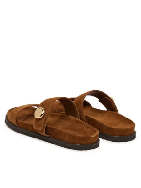 Natikače Tory Burch Romy Sport smeđa